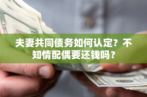 北京夫妻共同债务如何认定？不知情配偶要还钱吗？